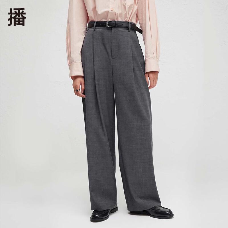 Women's Autumn Draped Straight-Leg Pants