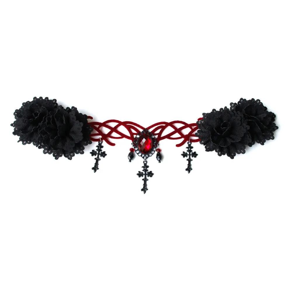 

Gothic Style Vampire Reaper Cross Headpiece for Women & Girls - Halloween Ball Queen Crown Perfect Masquerade Cosplay Headbands чёрный