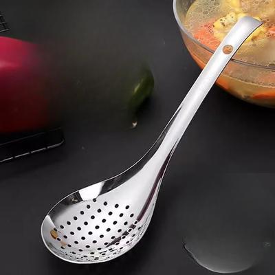 Edelstahl Sichuanpfeffer SiebVerdickte Knödel- und Nudelschöpfkelle Wasser abgießen Fritteusensieb