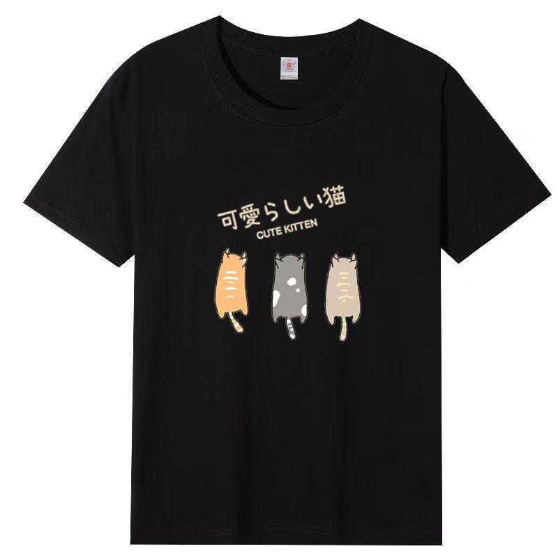 Cotton New Short-sleeved T-shirt Loose Large Size Women's Tops Summer Korean Version of The T-shirt Women