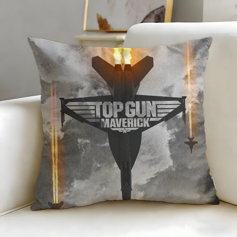 Classic Movie Top Gun Cushion Cover Soft & Easy-Wash Pillow Case – Versatile for Couch, Bed, Travel and Office