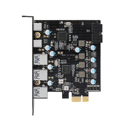 5 Ports PCI-E zu USB 3.0 Typ C Adapterkarte 3x USB +2 Typ C Erweiterungs-PCI für Press 1 4 8 16 für Linux M