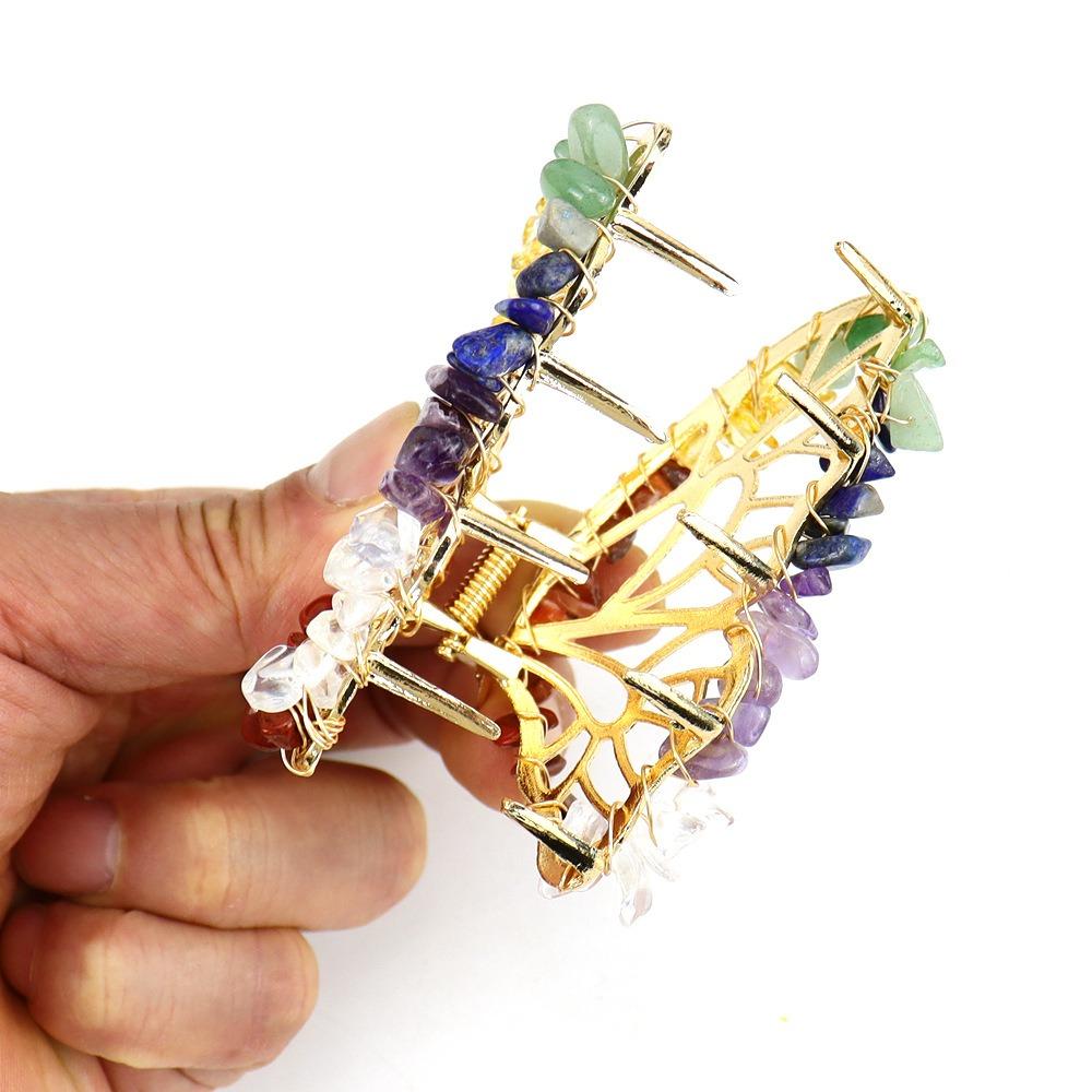 Crushed Stone Hair Clip Non-slip Butterfly Crystal Hairpin Elegant Hair Claw  Party