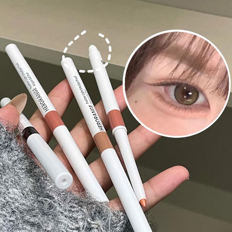 Herorange Glitter Diamond Silkworm Pencil Peach Shimmer Highlighter Aegyo Sal Stick Brighten Eye Shadow Pen Makeup Cosmetic