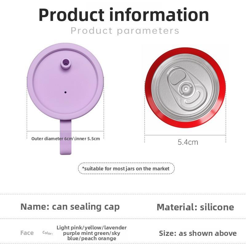 Silicone Beer Can Lid With Leakproof Straw Seal For Home Use And Gift