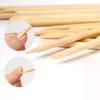 100Pcs/pack Orange Wood Sticks For Cuticle Pusher Cuticle Remove Tool 5 Different Sizes Double Headed Forks For Nails Manicures