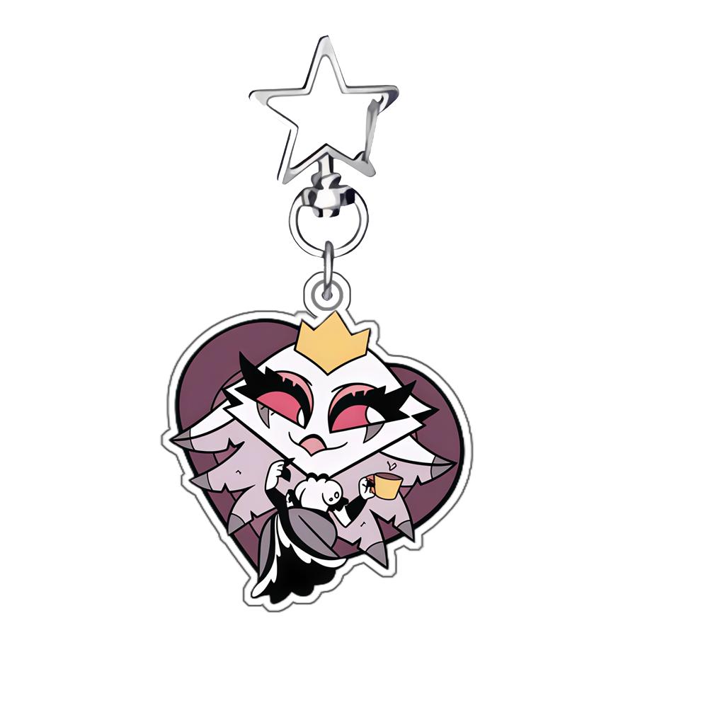 Anime Cartoons Acrylic Keychain for Helluva Boss Fizzarolli Verosika Mayday Diy Acrylic Key Buckle Student Bag Pendantg Gifts