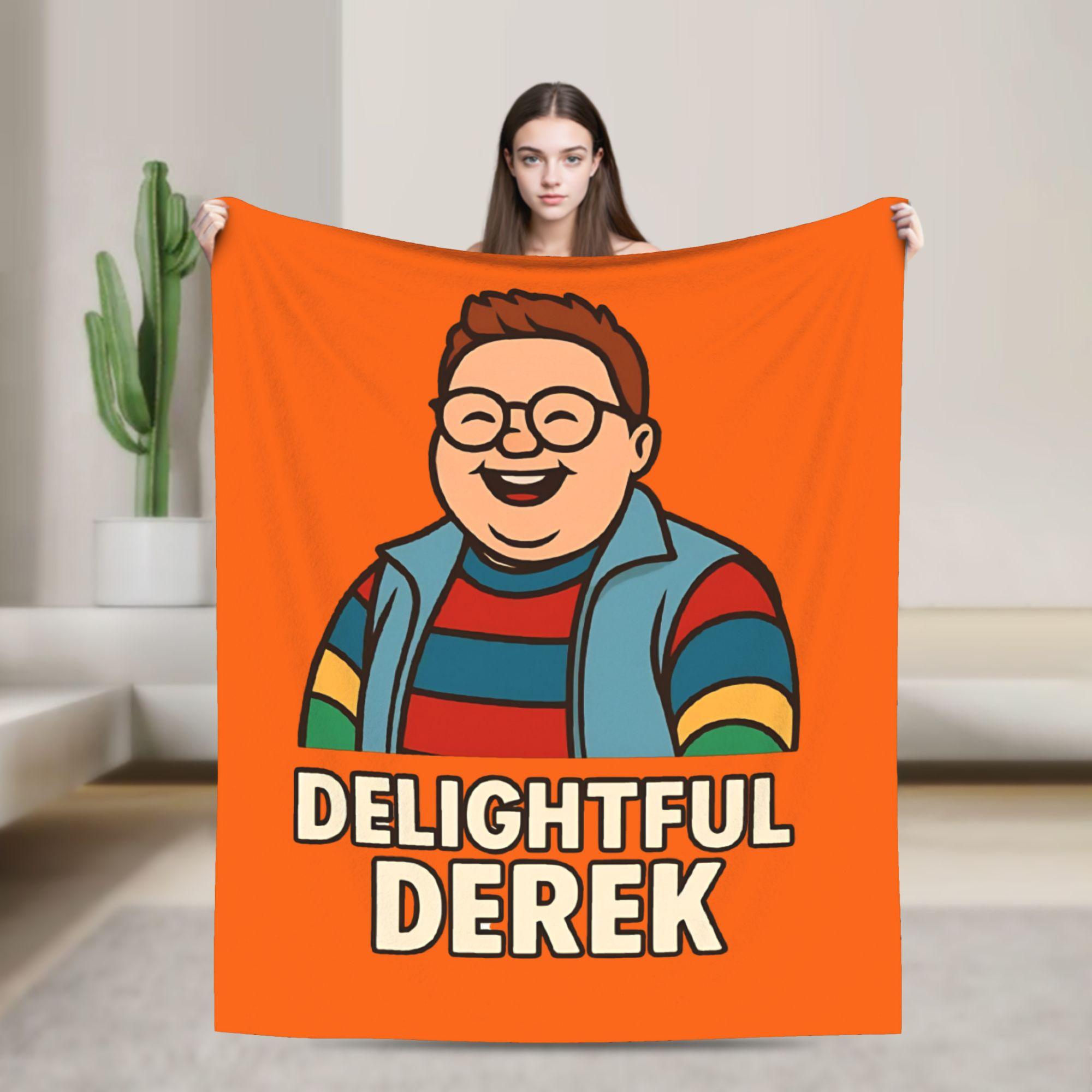 Delightful Derek Blankets Flannel Lightweight Throw Blankets for Bed Bedroom Quilt 75X95CM