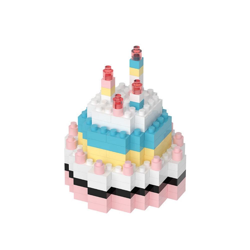 Kuchen Bauklötze Kinder Geburtstagskuchen Mikropartikel Montage Baustein Puzzle Spielzeug Für Kinder Geschenke