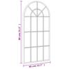 Wall Mirror Black 40x80 cm Curved Iron