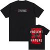 VIOLENT NATURE BARBED FLOWER T- SHIRT I Prevail Punk Band Print Tshirts Unisex Streetwear Hip Hop Cotton Short Sleeve T Shirt