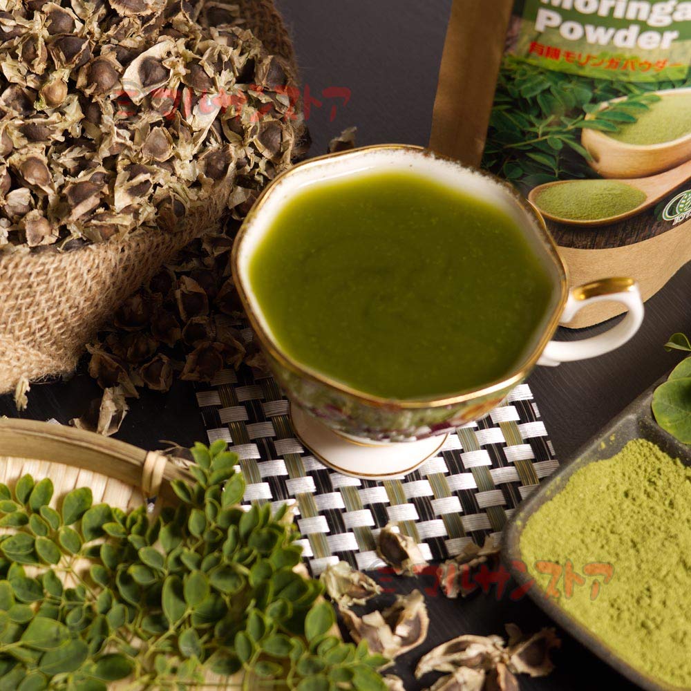 Poudre de Moringa Poudre de Moringa Fabriqué localement dans la préfecture d'Okinawa 50 g x 10 sachets Poudre de feuilles de Moringa domestique pure Poudre de Moringa 100 %