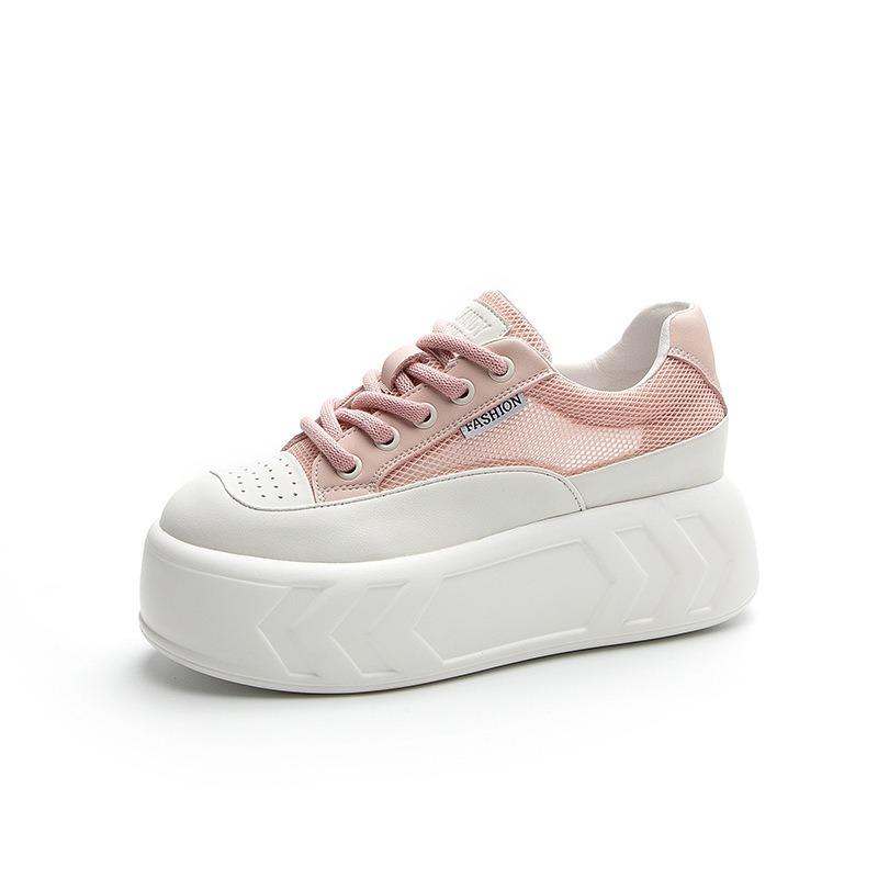 Bread Shoes Thick Bottom Inner Height Increase Casual Muffin Shoes White Shoes