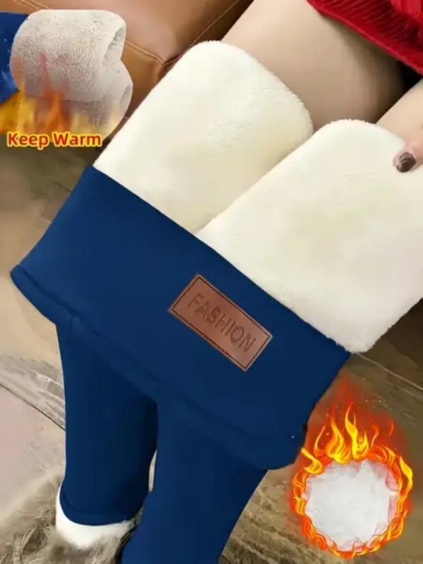 300-390g Thickened Lamb Wool Leggings with Added Fleece, Women's Outerwear, Pencil Pants with Small Legs, High Waist, Slim Fit, and Warm Pants