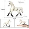 Oenux Farm Animals Steed Foal Clydesdale Arabian Horse Model Action Figures Equestrian PVC Collection Education Kid Toy Gift
