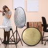 2 In 1 Lighting Reflectors Portable Collapsible Disc Light Diffuser Foldable Camera Photo Reflector Diffuser Fill Light Board