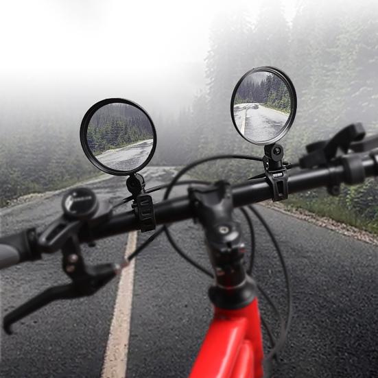Bike Rearview Mirror Foldable 360 Degree Rotation Convex Acrylic High Strength Handlebar Mirror