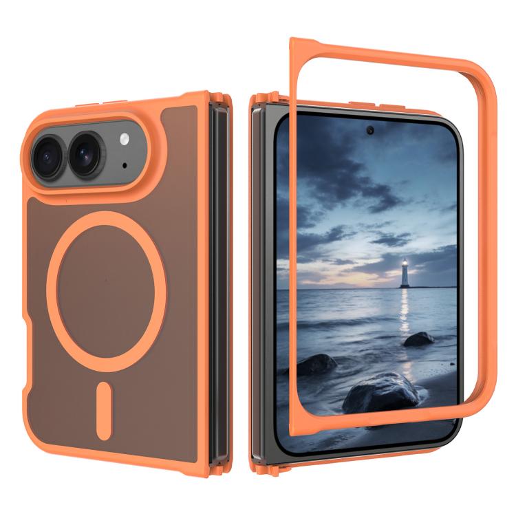 Skin Feel TPU Hybrid PC MagSafe Phone Case For iPhone Fold, Lightweight Anti-Scratch Shockproof Magnetic Protective Cover