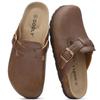 Asgard Unisex Vegan Leather Clogs Fashion Non-slip Cork Footbed Mules Slippers with Arch Support Lady Cozy Casual Potato Shoes