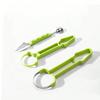 3-In-1 Fruit Carving Tool Knife Set, Professional Stainless Steel Melon Ball Spoon Set, Double-Sided Melon Ball Spoon