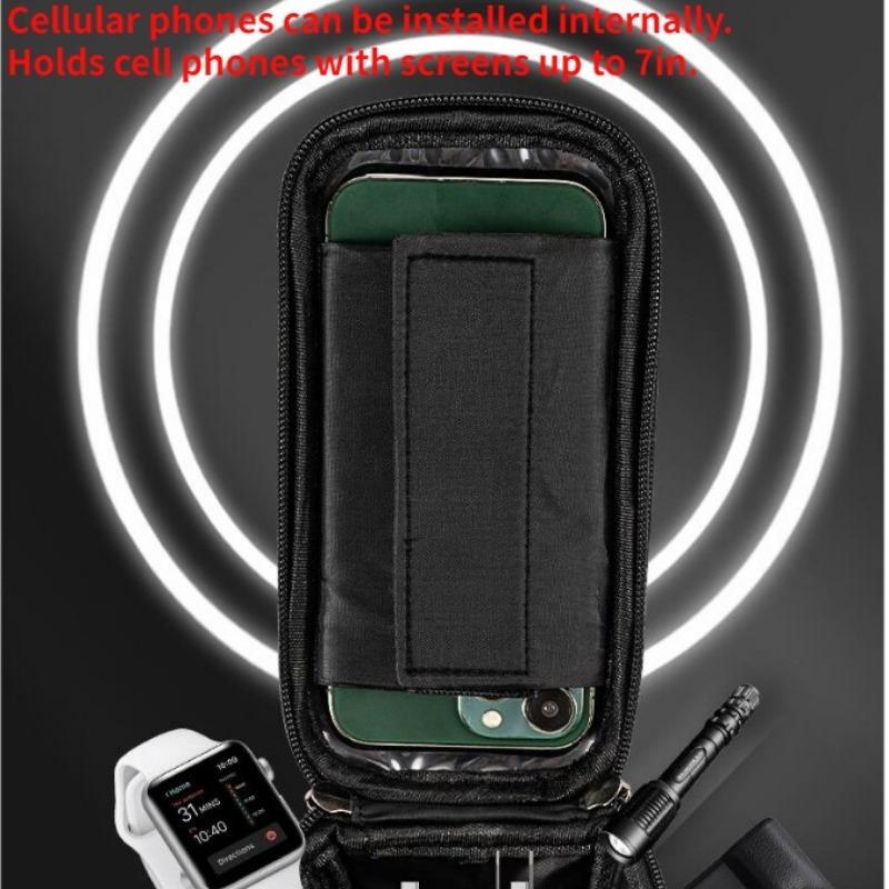 1pc New Bike Bag Bike Mountain Bag Cell Phone Touch Screen Waterproof Storage Bag Removable Bag