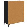 Sideboard In Black Oak Look 69.5 X 34 X 90 Cm Engineered Wood