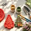 Home Decor Project Kit Christmas Tree Silicone Mold Reusable Casting Resin Landscape Stone Mold Crafting for Plaster Cement Soap DIY Crafts Plaster