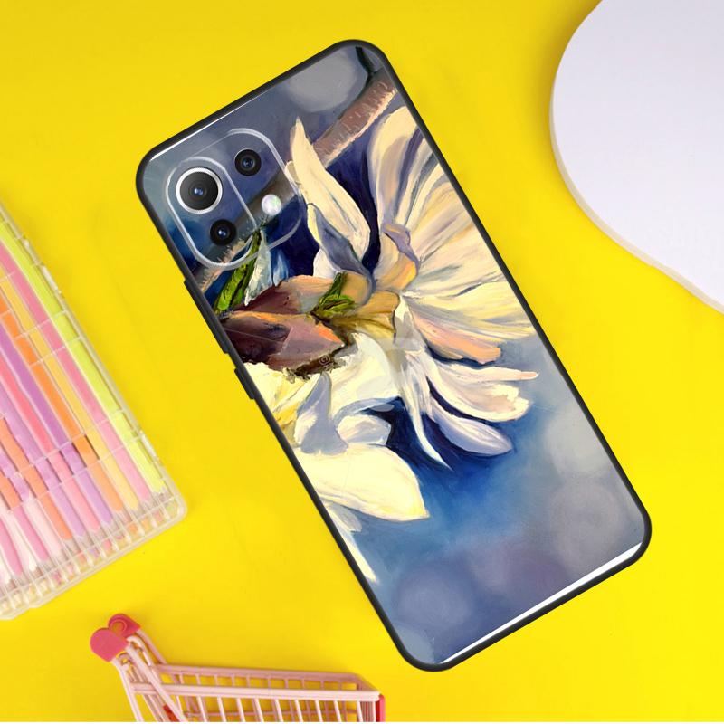 3D Flower Relief Cover For Xiaomi 13 14 Ultra 11T 12T 13T 14T Pro POCO X7 Pro X3 X5 F3 F5 F6 M6 X6 Pro Case