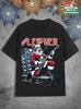 Men's and Women's T-shirts Rock Santa Electric Guitar T-Shirt - Heavy Metal Santa Claus SLEIGHER Q4589
