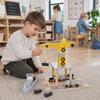 Grue en Bois GINGER HOME pour Enfant, Ensemble avec Train, Camion et Bateau, 28x20x45 cm