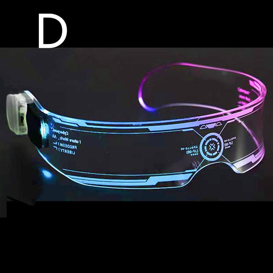 VnnZzo LED Luminous Color Glasses LED Glasses Neon Light Up Visor Eyeglasses Bar Party EyeWare For Halloween Christmas Parties