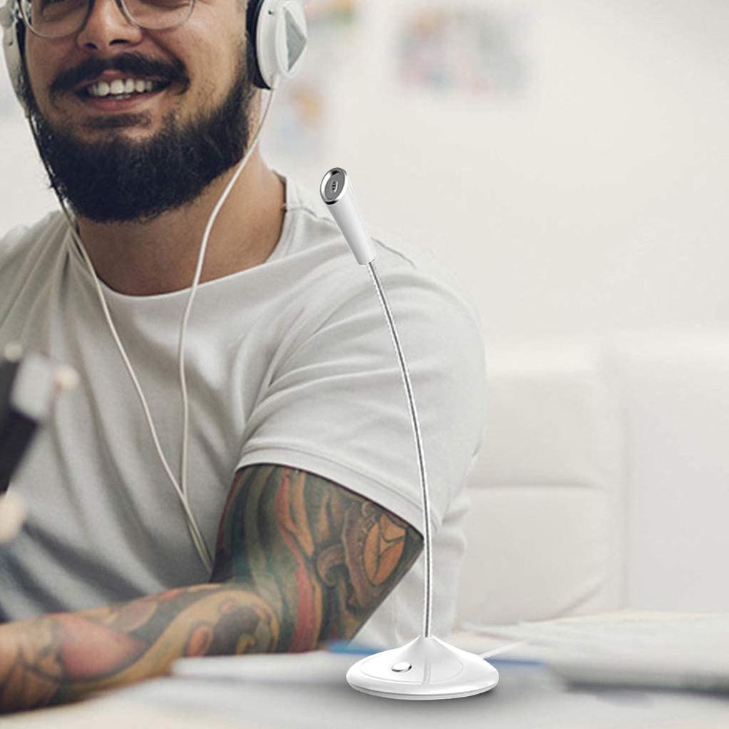 Wired Microphone Computer Omnidirectional Mic Noise Cancelling Condenser Microphone