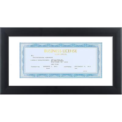 ELSKER&HOME 5X10 Business License Frame Black For 3.5X8 Standard Business License With Mat - 5X10 Frame Without Mat For Panoramic Picture, Wall Or