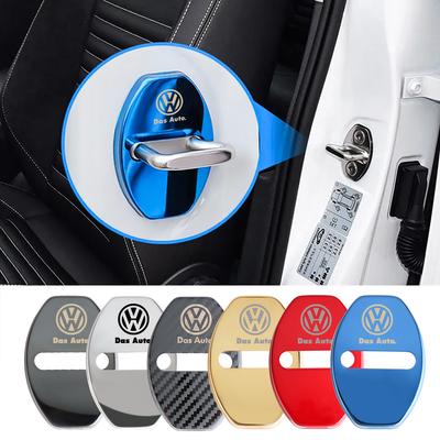 awq6Metal Car Door Lock Cover Protective Buckle Cover Sticker For VW R Polo Passat Rline Golf 4 5 6 Tiguan Jetta GTI Bora
