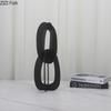 Minimalist Geometry Artwork Statue Desk Decoration Modern Crafts Black Geometric Ornaments Metal Sculpture Room Aesthetic Decor