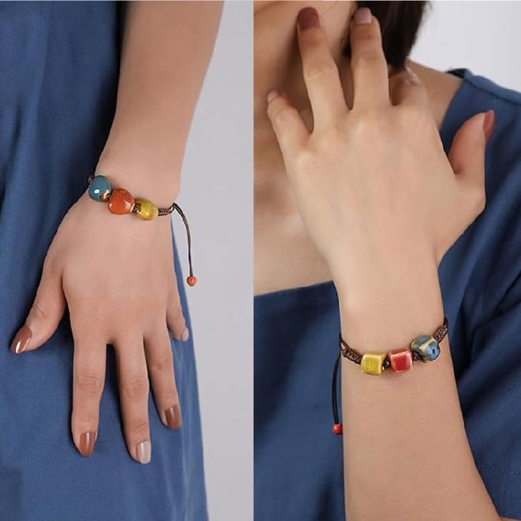 Stylish Handmade Ceramic Beaded Bracelet Craft Supplies for Trendy Outfits Enhancement Suitable for Everyone Use