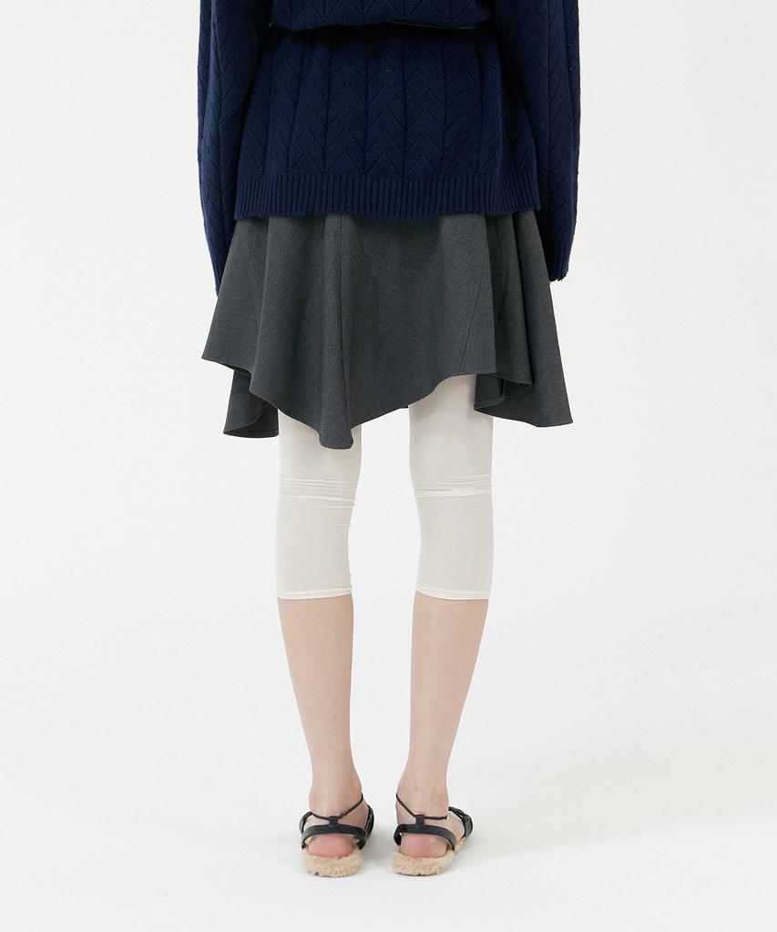Gyeong Draped Skirt_Charcoal
