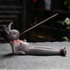 Frog Incense Stick Bracket Ceramic Igniter Ash Collector, Aromatherapy Yoga Incense Rack Frog Decoration