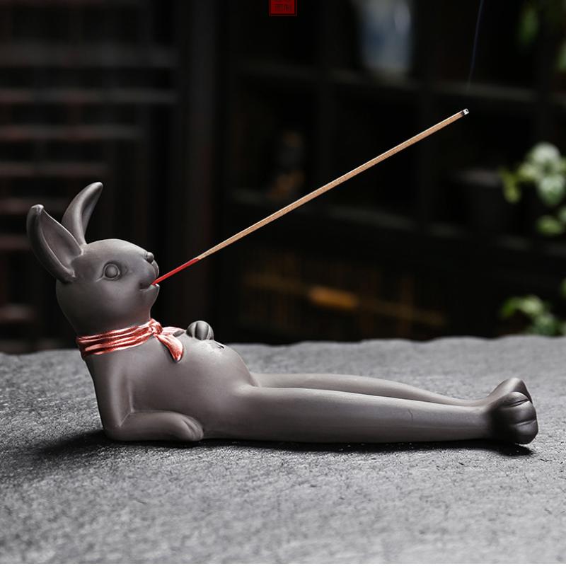 Frog Incense Stick Bracket Ceramic Igniter Ash Collector, Aromatherapy Yoga Incense Rack Frog Decoration