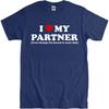 Plus Size Summer Teenagers Tshirt I Love My Partner Even Though Im Forced To Wear This Short Sleeve Workout Round Neck Tops