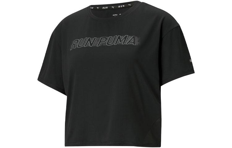 PUMA Skimmer T Shirts Women s Black Crew Neck Moderate 520194-01 L