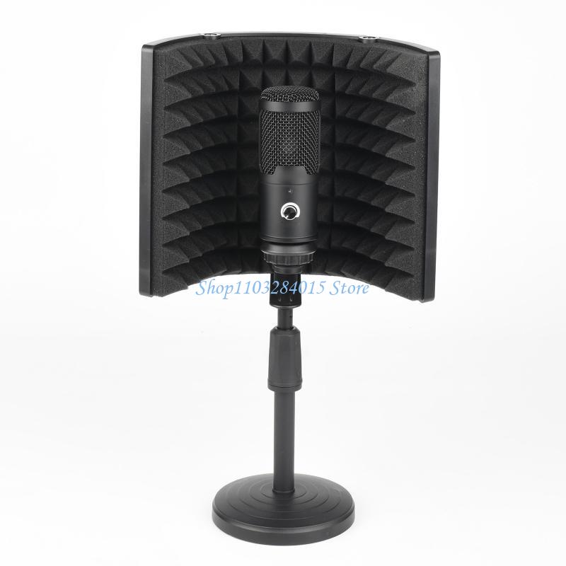 R6FF Microphone Recording Equipment Isolation Shield Reflector Vocal Recording Props