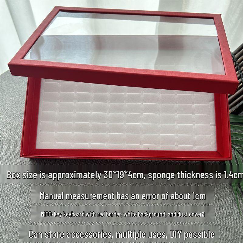 100-Position Large Capacity Clear Earring, Ring, Necklace, and Pendant Organizer Box