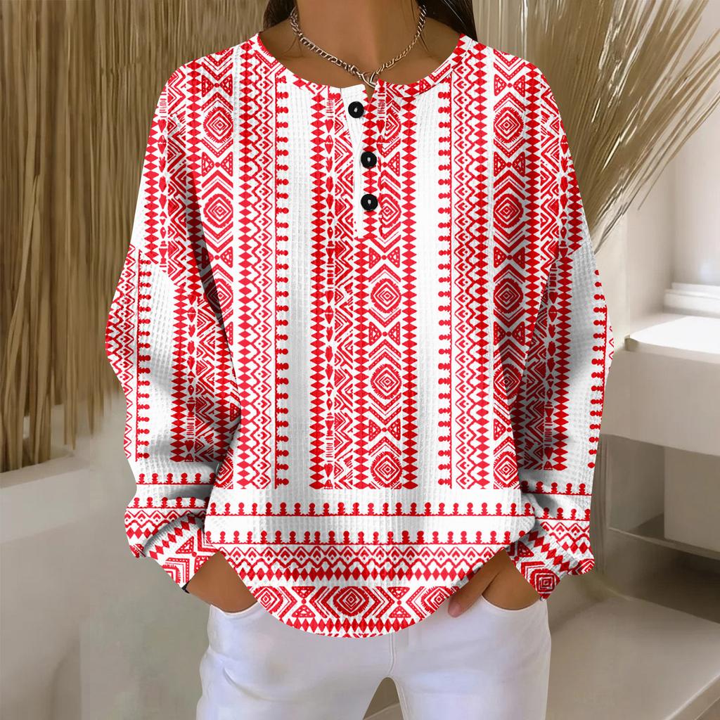 Women's Casual Shirts Long Sleeve Tops Button Up V Neck Loose Knit Fall Favorites For Women