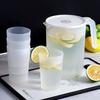 Krug Kunststoff Kaltwasserflasche und Tassen Set Home Große Kapazität Wasserkrug