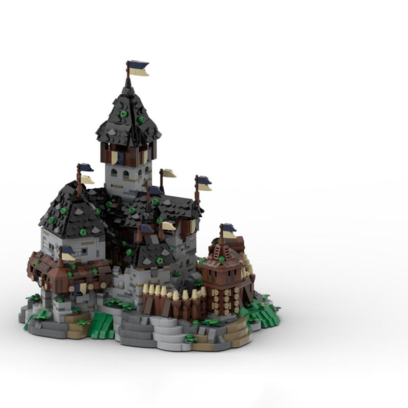 Nuovissimo MOC Scena di strada medievale europea Castello di Blaustein Dimora del Duca modello Giocattolo regalo di blocchi da costruzione per assemblaggio fai-da-te