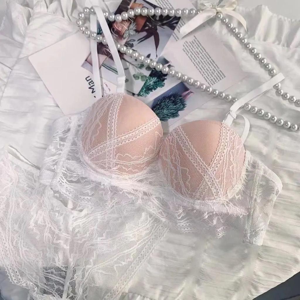 Damen Sexy Spitze Push-Up BHs Kabellose Unterwäsche Rückenfreie BHs