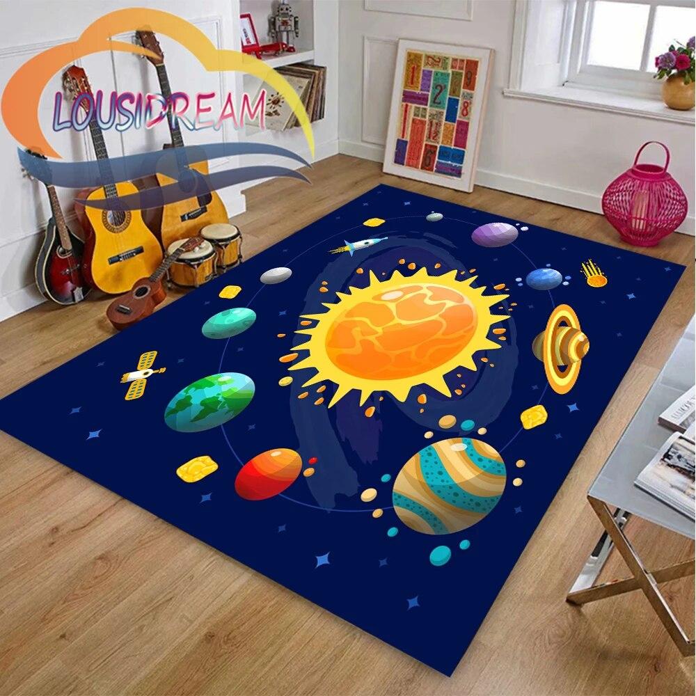 3D Pattern space universe  vector and many planets in galaxy-Popular Cushion In Europe  America Fashionable Carpet