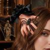 Spider Decoration Hairpin Halloween Hair Clip for Women, Girls, Realistic Severed Hand with Black Rose And Spider, Horror Accessory Party Bow