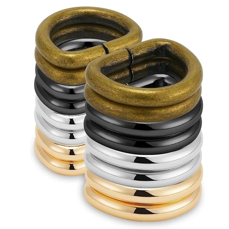 5/10Pcs Meetee 20/25/32/38mm Metal Buckles for Bag Strap D Ring Clasp Dog Collar Decor Connect Hooks DIY Hardware Accessories